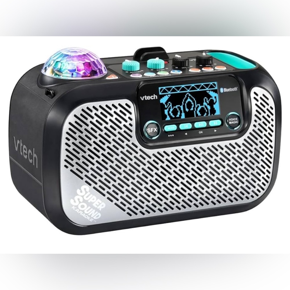 Black and Blue Bluetooth Karaoke Machine